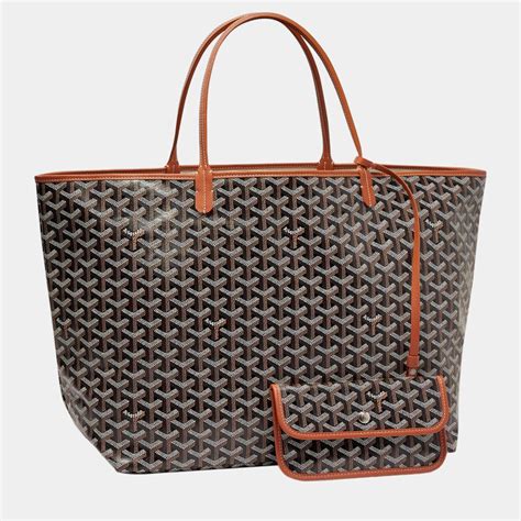 Goyard Black Goyardine Coated Canvas and Leather .